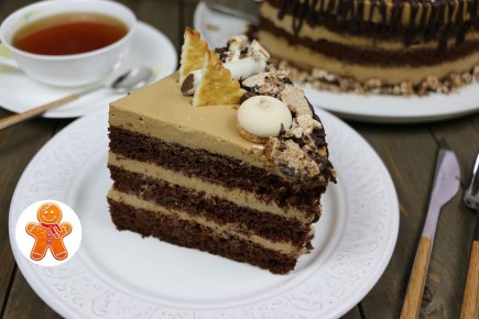 Шоколадно-кофейный торт