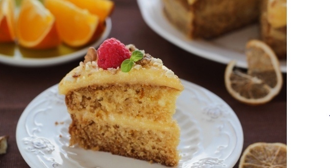 Постный апельсиновый торт для любого праздника