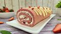 Незабываемый диетический рулет с клубникой