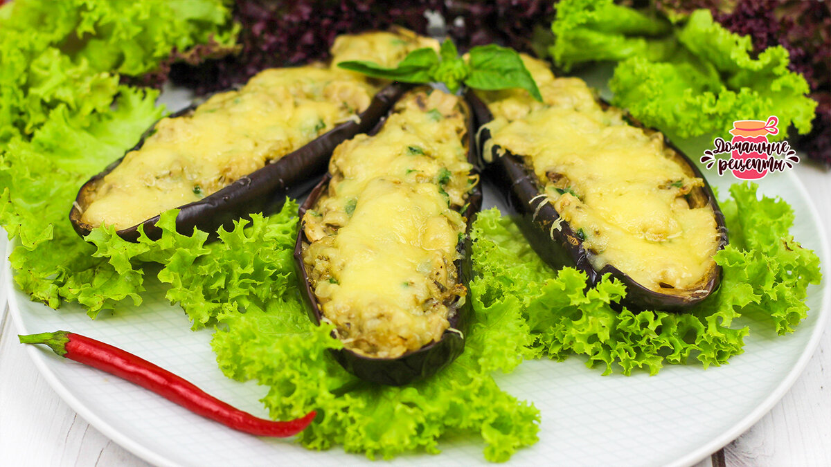 Лодочки из баклажанов: простой и вкусный рецепт с грибами и сыром