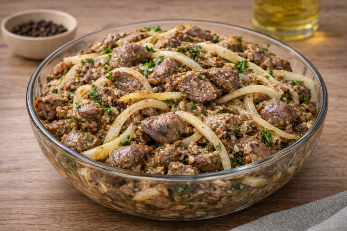 Маринованные куриные желудочки: простота и вкус в одном блюде