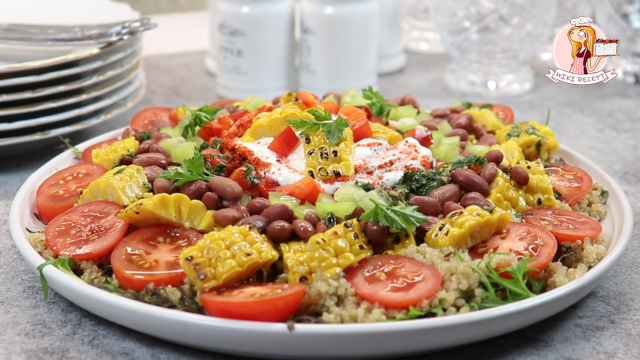 Салат-гарнир из киноа с овощами «Мексиканский»