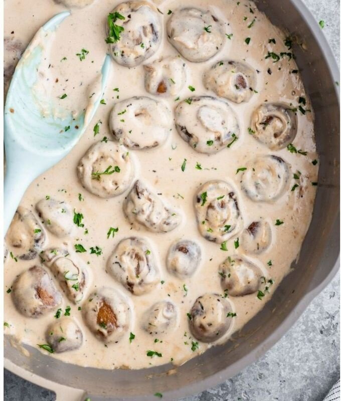 Тайный рецепт грибов в сливочном соусе