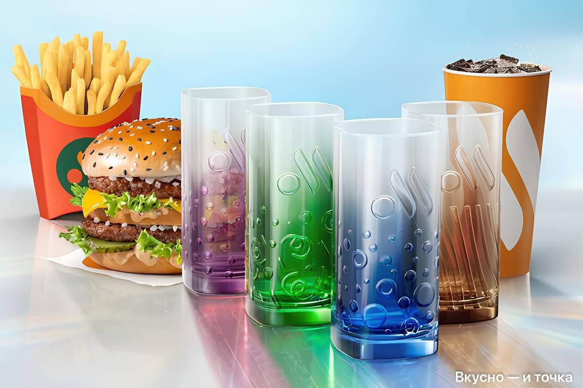 В кафе «Вкусно — и точка» появились стильные стаканы всего за 10 рублей
