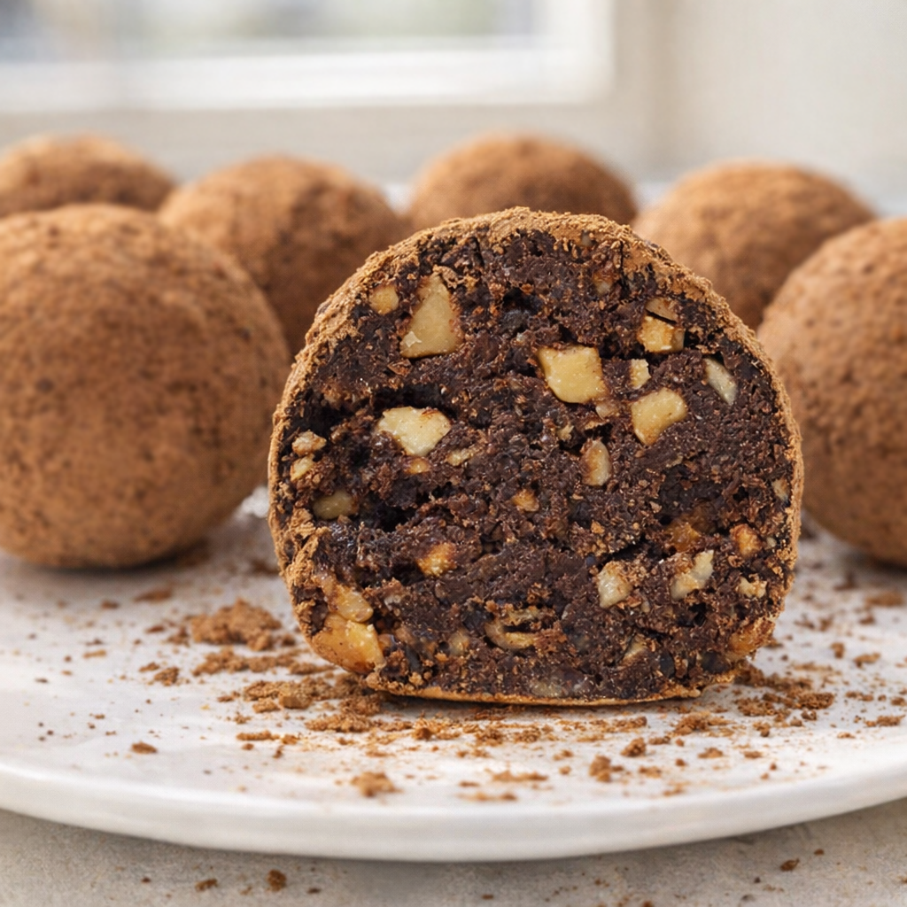 Шоколадные конфеты из фиников: легкий веганский десерт без сахара