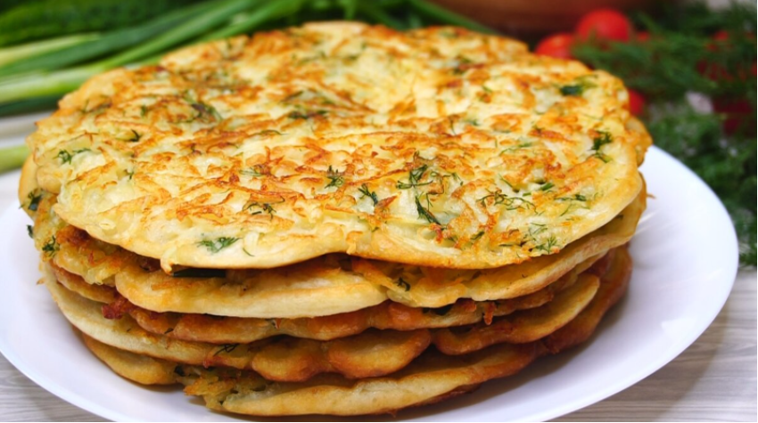 Вкусные лепешки на кефире с картофелем